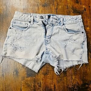 Light Wash Distressed Aeropostale Jean Shorts Size 6